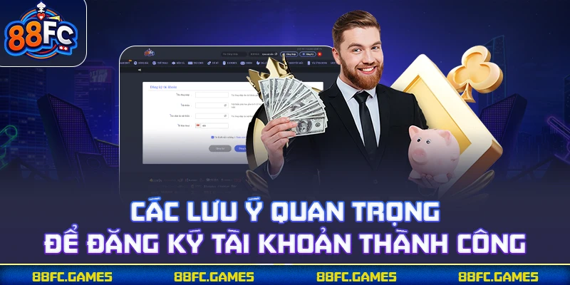 Các lưu ý quan trọng để đăng ký tài khoản thành công